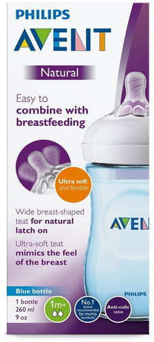 Philips Avent Natural Response Bottle Blue 260ml 1m+