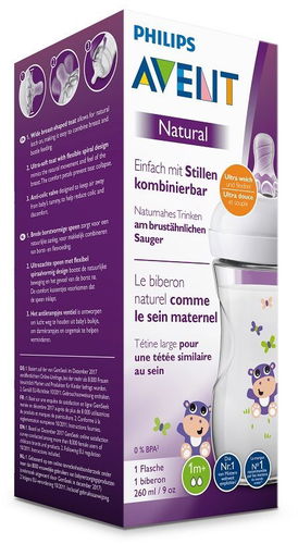 Philips Avent Biberon - 260 ml - Anti-colic - Hippopotame