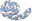 T-tomi Knitted board 180 cm, white / gray / blue