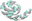 T-tomi Braided Crib Bumpers 180cm, White / Grey / Mint