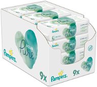 PAMPERS Aqua Pure nedves törlőkendők 9× 48 db - Popsitörlő