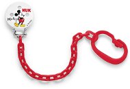 NUK Mickey Mouse Dummy Chain - Red - Dummy Clip
