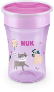 NUK Magic Cup kupakkal 230 ml - rózsaszín, motívumok keveréke - Tanulópohár