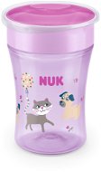 NUK Magic Cup kupakkal 230 ml - rózsaszín, motívumok keveréke - Tanulópohár