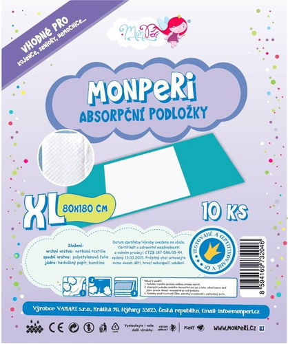 MonPeri Podložky vel. XL (10 ks) - Přebalovací podložka - Hlavní obrázek