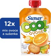 Sunar Kapsička Cool ovocie Pomaranč, banán, sušienka 12× 120 g - Kapsička pre deti