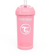 TWISTSHAKE Bottle with Straw 360ml Pink - Children's Water Bottle