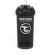 TWISTSHAKE Bottle with Straw  360ml Black - Children's Water Bottle
