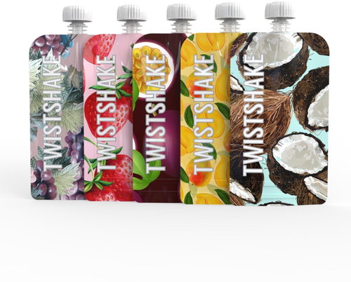 TWISTSHAKE Refillable pouch 5×220 ml - Baby food pouch - Main image