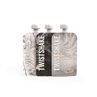 TWISTSHAKE 3 × 100ml Refillable Pouch - Marble Grey - Baby food pouch