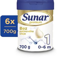 Sunar Premium 1 počiatočné dojčenské mlieko, 6× 700 g - Dojčenské mlieko