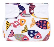 T-TOMI Orthopaedic Abduction Panties - Snaps, Fun Fish (3 - 6kg) - Abduction Nappies