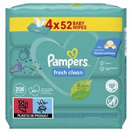 Baby Wet Wipes PAMPERS Fresh Clean 4×52pcs - Dětské vlhčené ubrousky