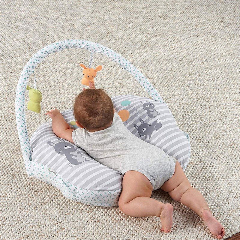 Nursing pillow clearance with toy bar