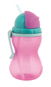 Children's Water Bottle Canpol babies Sports Bottle with Straw 370ml Pink - Láhev na pití pro děti