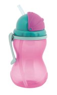 Children's Water Bottle Canpol babies Sports Bottle with Straw 370ml Pink - Láhev na pití pro děti