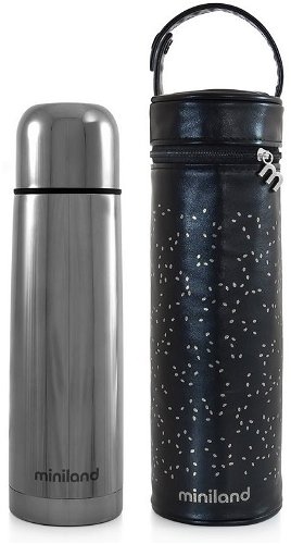MINILAND DeLuxe Thermos & Thermo Pack Silver - Children's Thermos