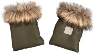 Beztroska Gloves with Fur Khaki - Pushchair Gloves