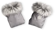 Beztroska Gloves with Fur Dove Gray - Pushchair Gloves