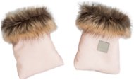 Beztroska Pushchair Gloves with Fur, Pink Powder - Pushchair Gloves