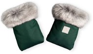 Beztroska Gloves with fur bottle green - Pushchair Gloves