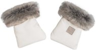 Bezroska Gloves with Fur White Cream - Pushchair Gloves