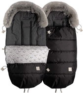 Beztroska Footmuff with Fur, 100cm Black - Stroller Footmuff