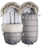 Beztroska Footmuff with Fur, 100cm Dove Grey - Stroller Footmuff