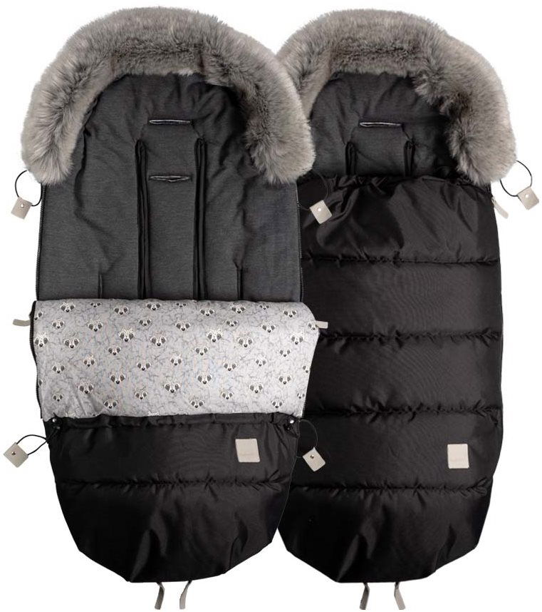 Black fur clearance footmuff