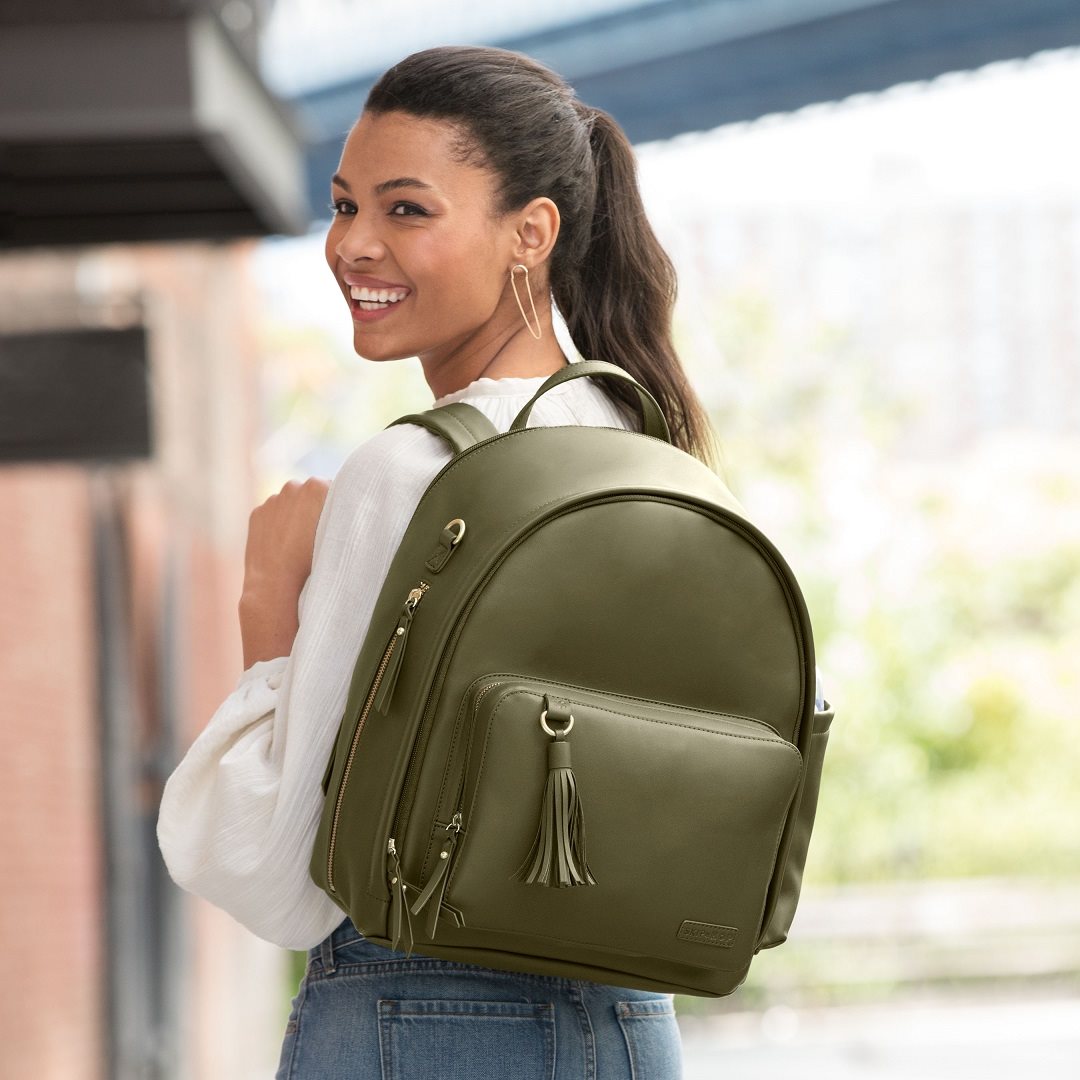 Skip Hop Backpack Greenwich Simply Chic Olive Nappy Changing