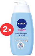 NIVEA Baby Soft Shampoo&Bath 2× 500 ml - Gyerek habfürdő