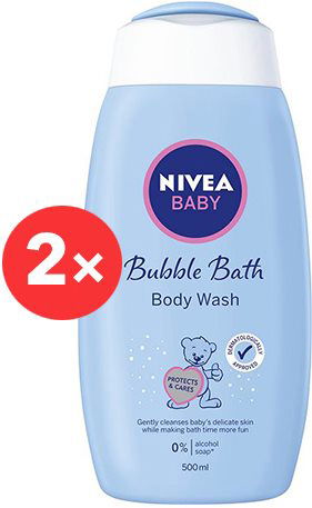 NIVEA Baby Cream Bath 2× 500ml - Children's Bath Foam