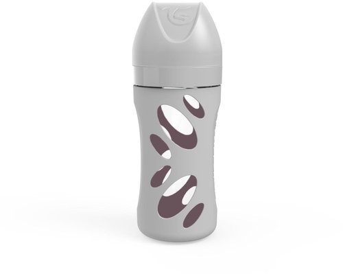 TWISTSHAKE Anti-Colic glass 260 ml (M) grey - Baby Bottle - Main image