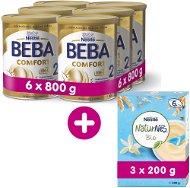 BEBA COMFORT 2 (6× 800 g) + NESTLÉ Naturnes BIO Nemliečna kaša Vanilková 200 g - Dojčenské mlieko