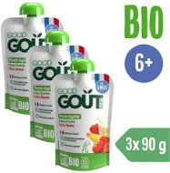 Good Gout BIO Oat dessert with strawberry and banana 3×90 g - Meal Pocket