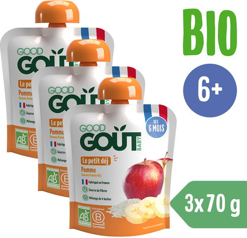 Good Gout BIO Jablečná snídaně 3× 70 g - Kapsička pro děti - Hlavní obrázek