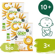 Sušienky pre deti Good Gout BIO Vanilkové kolieska 3× 80 g - Sušenky pro děti