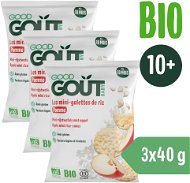 Gyerek snack Good Gout Bio Mini rizssütemény almával, 3 × 40 g - Křupky pro děti