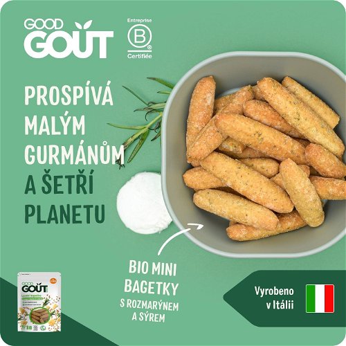 Good Gout Mini Baguettes with Rosemary and Cheese 3 × 70g - Crisps