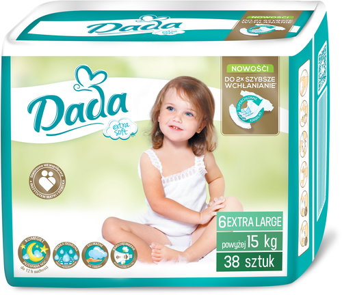 DADA Extra Soft Extra Large 6, 38 pcs - Disposable Nappies - Main image