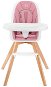 High Chair Kinderkraft 2-in-1 Tixi Pink - Jídelní židlička