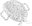 Baby nest 777/906, 30 × 70 cm - clouds grey and white