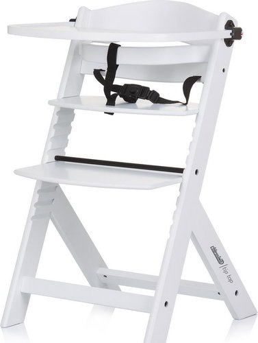 Chipolino Tip Top 2in1, wooden, White Wood - High Chair - Main image
