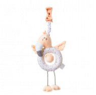 Pushchair Toy Saro Baby Jungle Party Flamingo hanging toy with clip - Hračka na kočárek