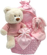 BEBEDEPARIS Baby Bear Gift Basket - pink - Baby Health Check Kit