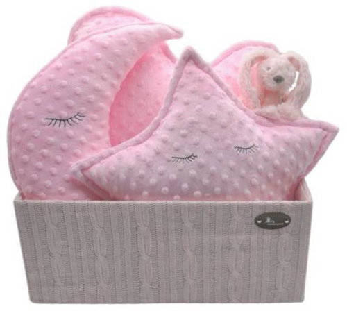 BEBEDEPARIS Dárkový koš Hvězdný spánek - růžový - Baby Health Check Kit - Main image