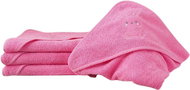 B. E. S. - Petrovice, terry towel Baby 90 × 100 - Pink with rabbit - Children's Bath Towel