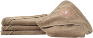 B. E. S. - Petrovice, terry towel Baby 90 × 100 - Beige with fish - Children's Bath Towel