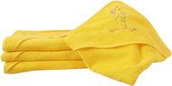 B. E. S. - Petrovice, terry towel Baby 90 × 100 - Yellow with flowers - Children's Bath Towel