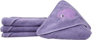 B. E. S. - Petrovice, terry towel Baby 90 × 100 - Purple with elephant - Children's Bath Towel